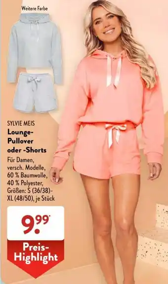 Aldi Süd Sylvie Meis Lounge Pullover oder Shorts Angebot