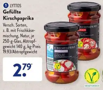 Aldi Süd Lyttos Gefüllte Kirschpaprika 250 g Glas Angebot