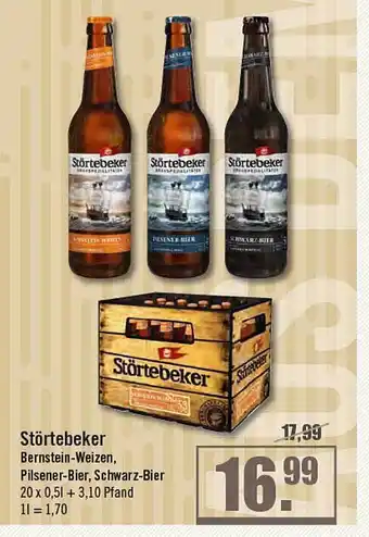 Zisch Störtebeker Bernstein-weizen, Pilsener-bier, Schwarz-bier Angebot