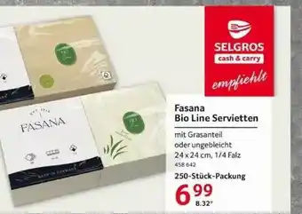 Selgros Fasana Bio Line Sevietten Angebot