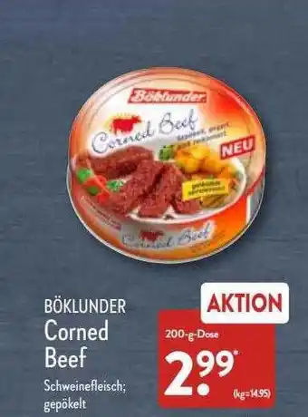 Aldi Nord Böklunder Corned Beef Angebot