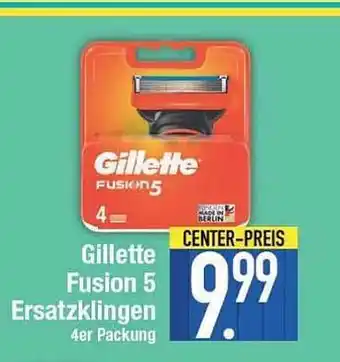 E-Center Gillette Fusion 5 Ersatzklingen Angebot