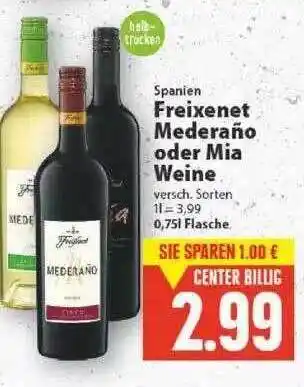 E-Center Freixenet Mederaño Oder Mia Weine Angebot