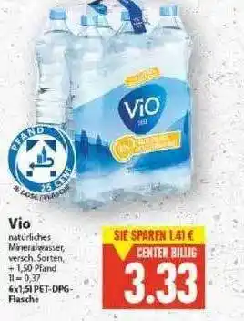 E-Center Vio Natürliches Mineralwasser Angebot