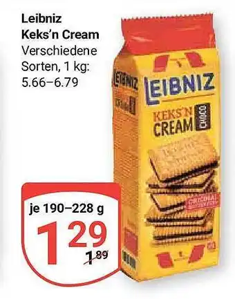 Globus Leibniz Keks'n Cream Angebot