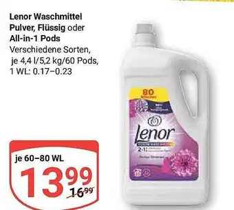 Globus Lenor Waschmittel Pulver, Flüssig Angebot