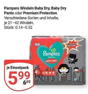 Globus Pampers Windeln Baby Dry, Baby Dry Pants Oder Premium Protection Angebot