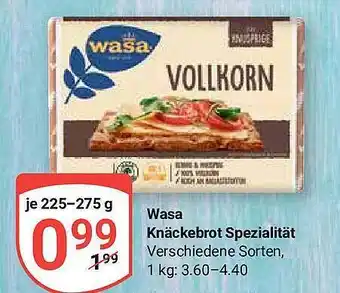 Globus Wasa Knäckebrot Spezialität Angebot