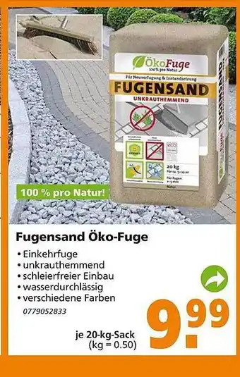 Globus Baumarkt Fugensand ökofuge Angebot