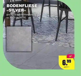 Leitermann Baumarkt Bodenfliese »silver« Angebot