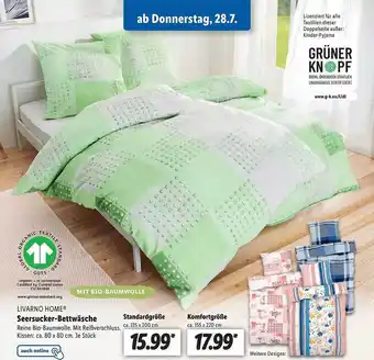 Lidl Livarno Home Seersucker-bettwäsche Angebot