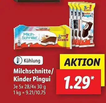 Lidl Milchschnitte Oder Kinder Pingui Angebot