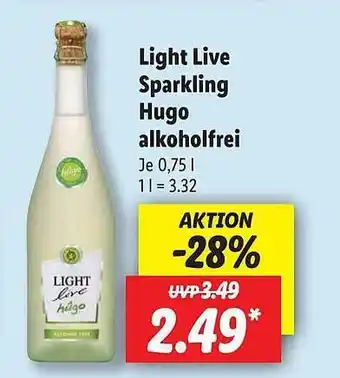 Lidl Light Live Sparkling Hugo Alkoholfrei Angebot