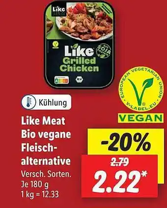 Lidl Like Meat Bio Vegane Fleisch-alternative Angebot