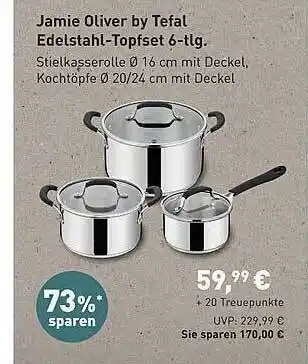 Markant Jamie Oliver By Tefal Edelstahl-topfset 6-tlg Angebot