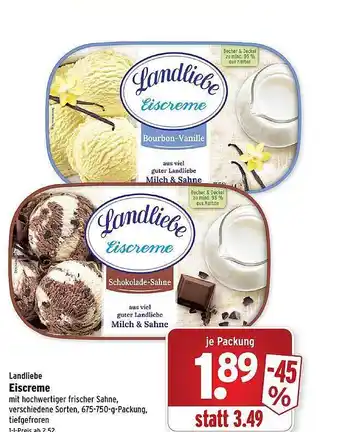 Wasgau Landliebe Eiscreme Angebot