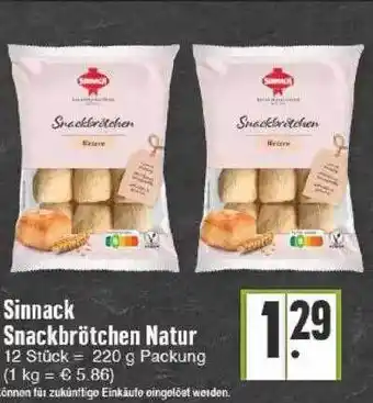 Edeka Sinnack Snackbrötchen Natur Angebot