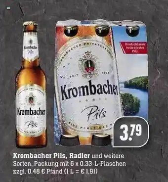 Edeka Krombacher Pils, Radler Angebot