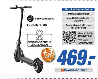 Expert Bening E-scooter F30d Segway-ninebot Angebot