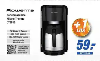 Expert Bening Rowenta Kaffeemaschine Milano Thermo Ct3818 Angebot