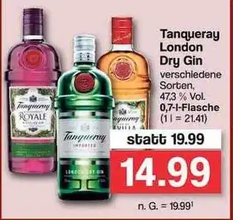 Famila Nord West Tanqueray London Dry Gin Verschiedene Sorten Angebot