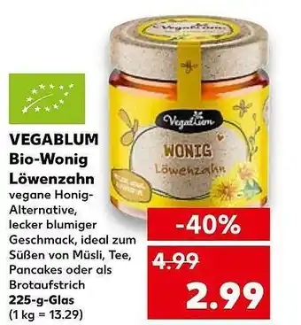 Kaufland Vegablum Bio-wonig Löwenzahn Angebot