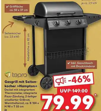 Kaufland Tepro Gasgrill Mit Seiten-kocher »hampton« Angebot