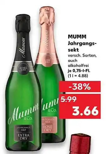 Kaufland Mumm Jahrgangs-sekt Angebot