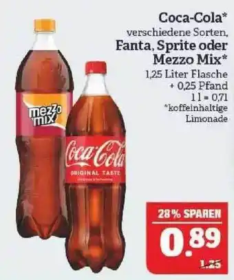 Marktkauf Coca-cola, Fanta, Sprite Oder Mezzo Mix Angebot