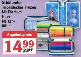 Globus Schüleretui Tripeldecker Frozen Angebot