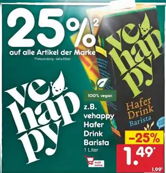 Netto Marken-Discount Z.b. Vehappy Hafer Drink Barista Angebot