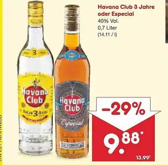 Netto Marken-Discount Havana Club 3 Jahre Oder Especial Angebot