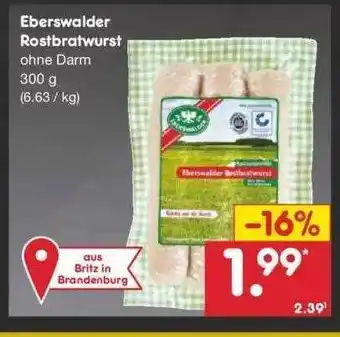 Netto Marken-Discount Eberswalder Rostbratwurst Angebot