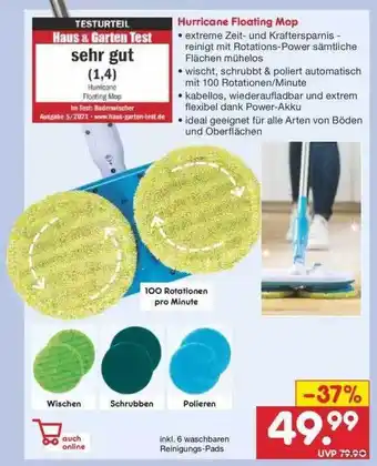 Netto Marken-Discount Hurricane Floating Mop Angebot