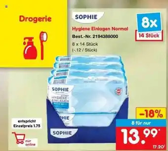 Netto Marken-Discount Sophie Hygiene Einlagen Normal Angebot