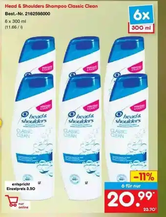 Netto Marken-Discount Head & Shoulders Shampoo Classic Clean Angebot