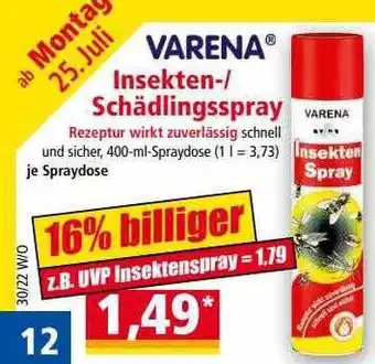 Norma Varena Insekten--schädlingsspray Angebot