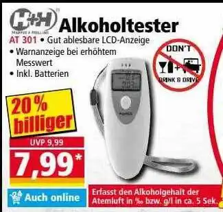 Norma H+h Alkoholtester Angebot