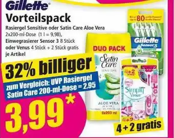 Norma Gillette Vorteilspack Angebot