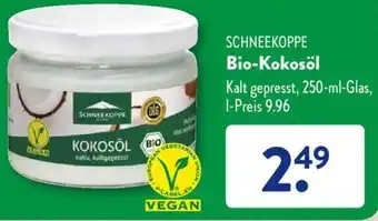 Aldi Süd Schneekoppe Bio Kokosöl 250 ml Glas Angebot