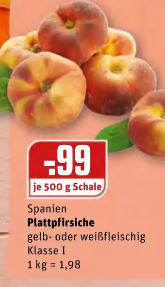 REWE Spanien Plattpfirsiche 500g Angebot