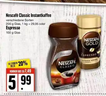 Edeka Nescafé Classic Instantkaffee Espresso Angebot