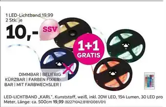 Mömax Led-lichtband „karl” 1+1 Gratis Angebot