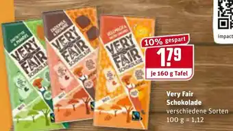 REWE Very Fair Schokolade 160g Angebot