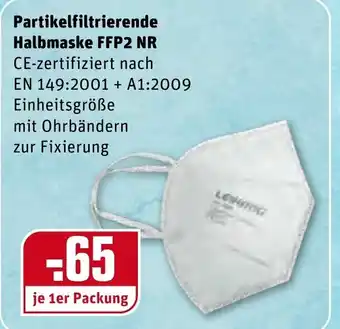 REWE Partikelfiltrierende Halbmaske FFP2 NR Angebot