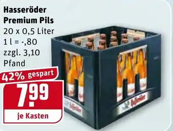 REWE Hasseröder Premium  Pils 20 x 0,5 L Angebot