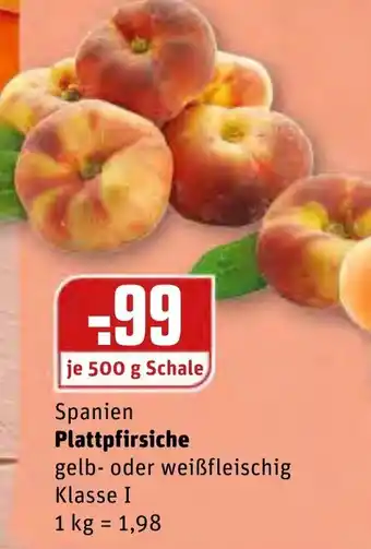 REWE Center Spanien Plattpfirsiche 500g Angebot