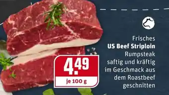 REWE Center Frisches US Beef Striploin 100g Angebot