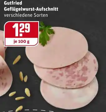 REWE Center Gutfried Geflügel Aufschnitt 100g Angebot