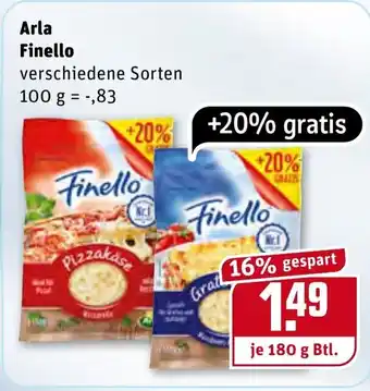 REWE Center Arla Finello 180g Beutel Angebot